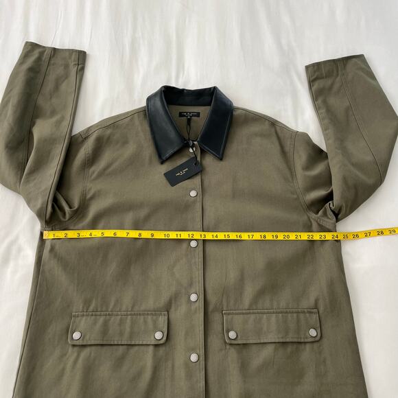 Rag & Bone NWT Light Olive Green Cassandra Chore Coat Barn Jacket, Size Medium - Picture 5 of 12
